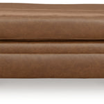 Ashley Furniture - CARIANNA CARAMEL LEATHER OTTOMAN - Light Brown Leather Match - Ottomans - Additional View 2
