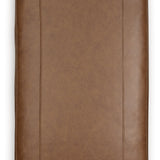 Ashley Furniture - CARIANNA CARAMEL LEATHER OTTOMAN - Light Brown Leather Match - Ottomans - Additional View 4