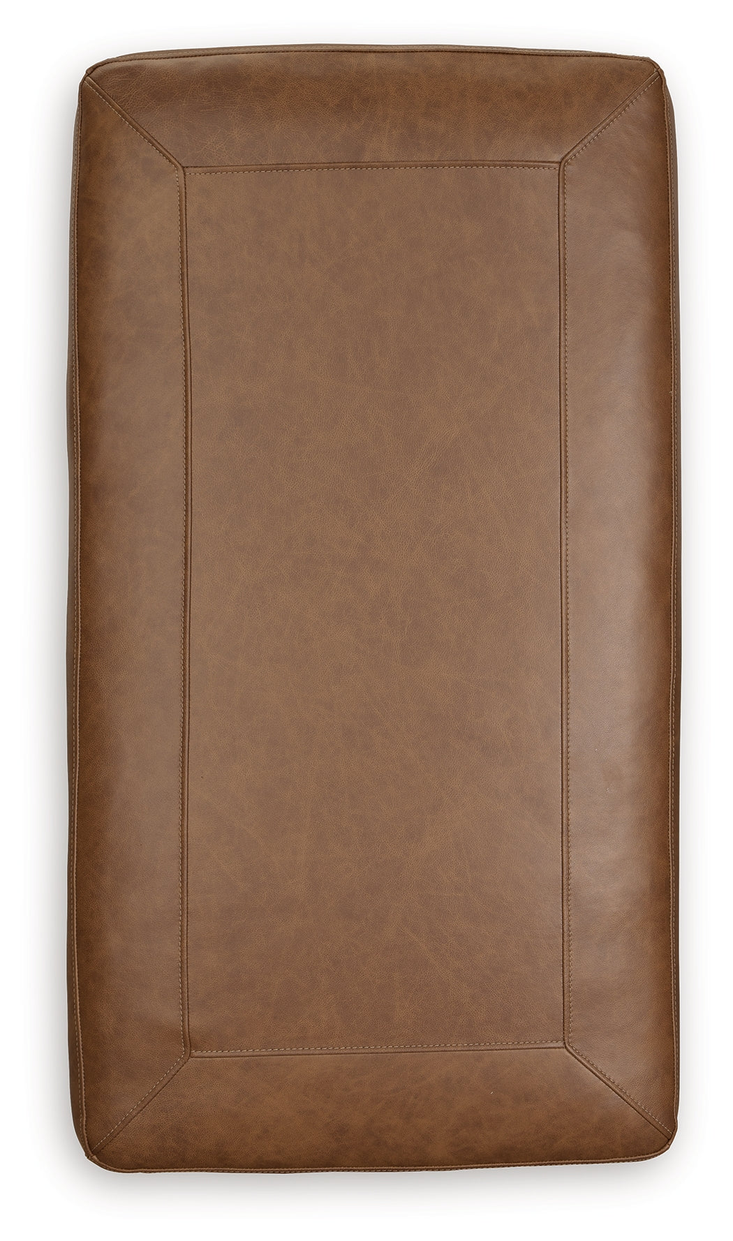 Ashley Furniture - CARIANNA CARAMEL LEATHER OTTOMAN - Light Brown Leather Match - Ottomans - Additional View 4