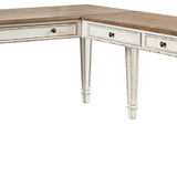 Ashley Furniture - REALYN HOME OFFICE DESK WITH RETURN - Light Brown Wood - Desks