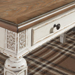 Ashley Furniture - REALYN HOME OFFICE DESK WITH RETURN - Light Brown Wood - Desks - Additional View 6