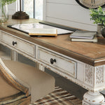 Ashley Furniture - REALYN HOME OFFICE DESK WITH RETURN - Light Brown Wood - Desks - Additional View 9