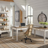 Ashley Furniture - REALYN HOME OFFICE DESK WITH RETURN - Light Brown Wood - Desks - Additional View 12