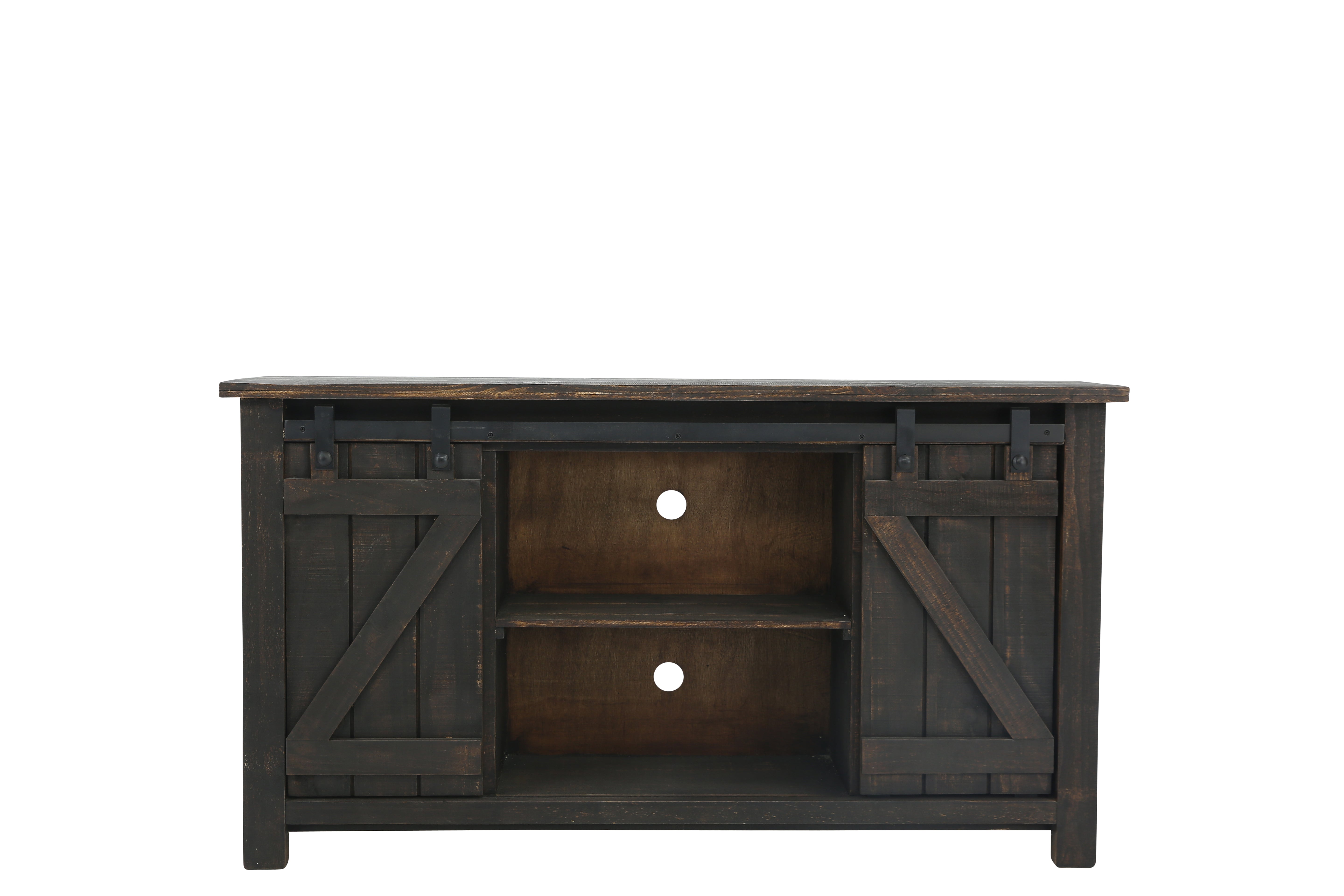 Sterling Barn Door Media Console - Rough Antique
