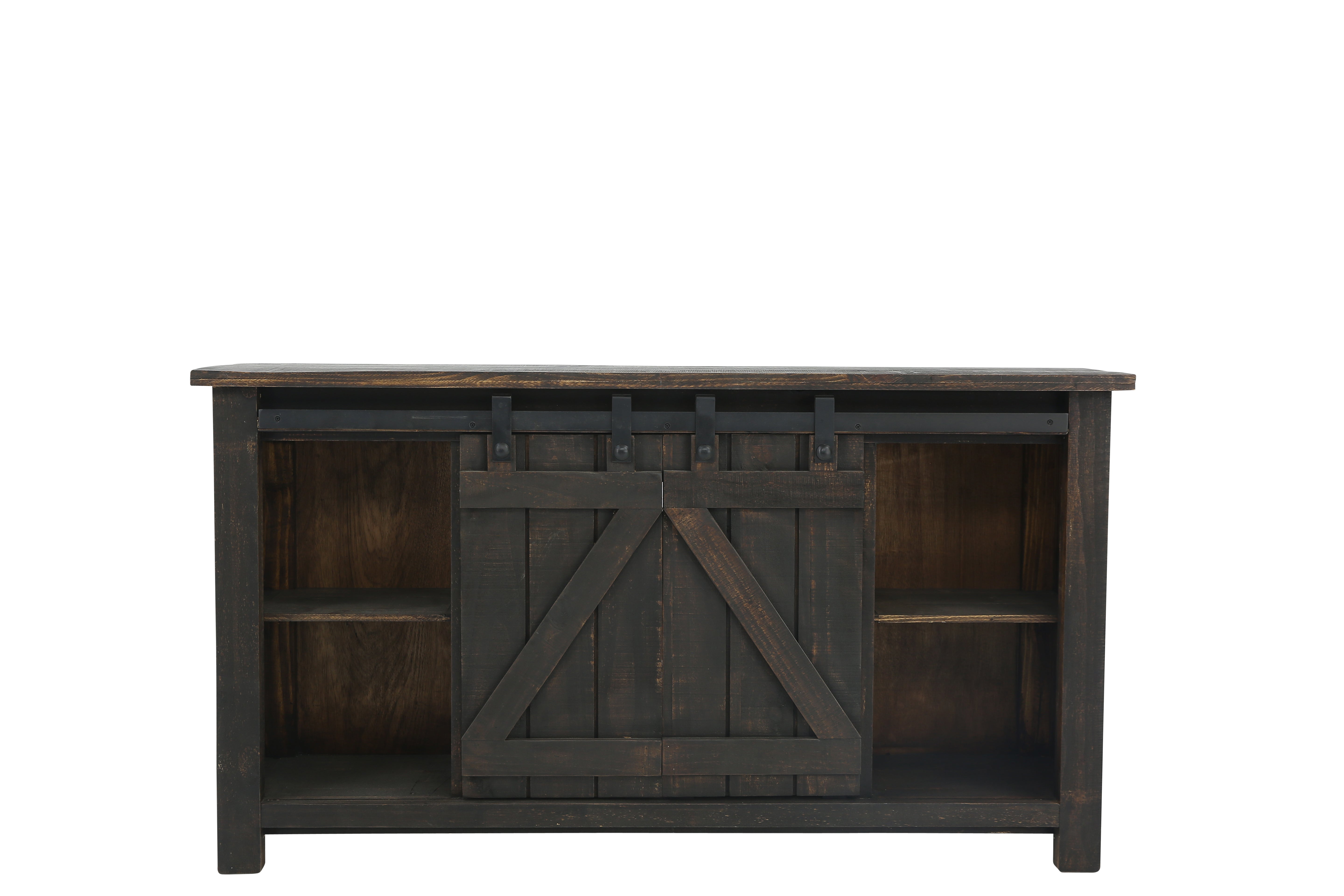 Sterling Barn Door Media Console - Rough Antique - Additional View 1