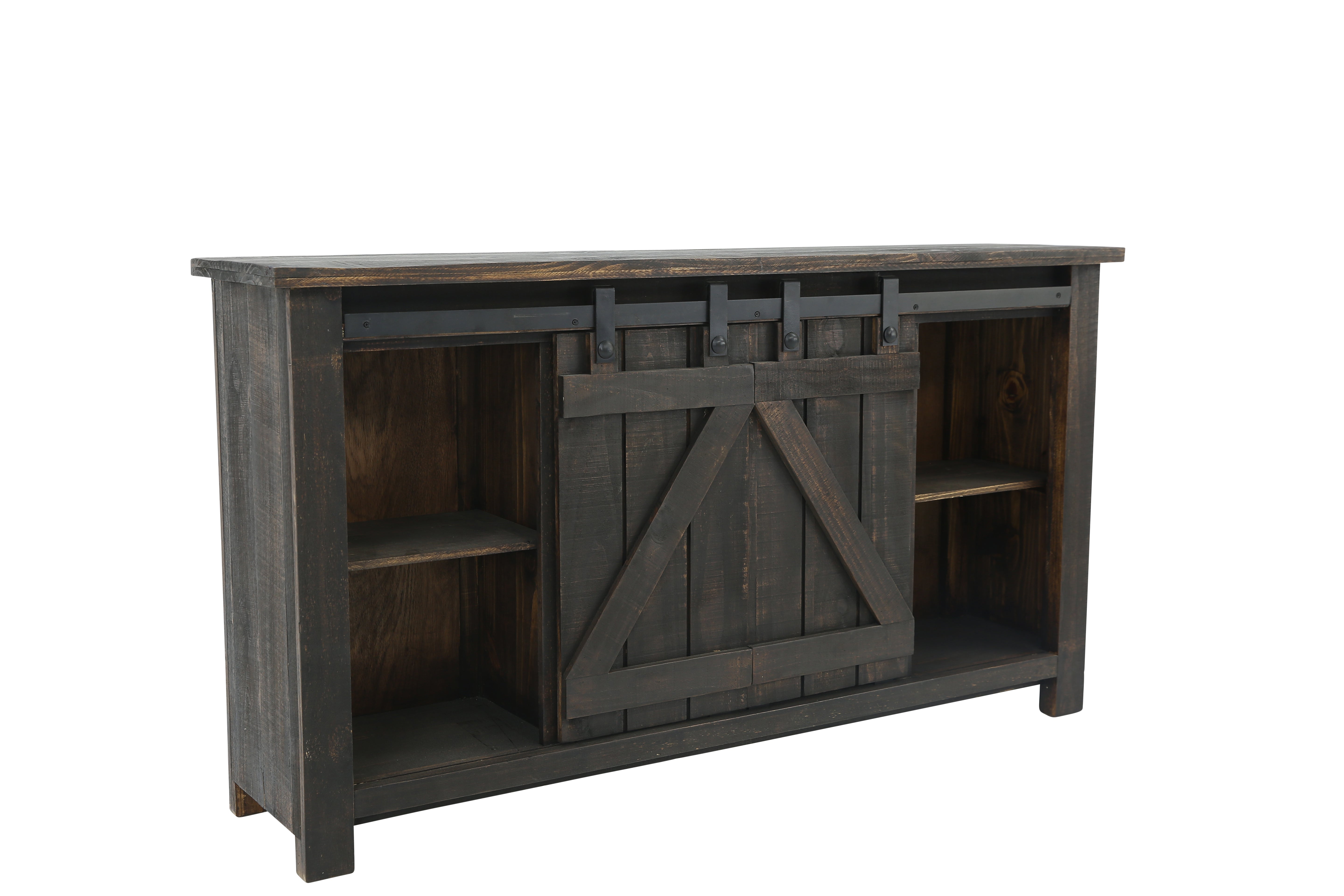 Sterling Barn Door Media Console - Rough Antique - Additional View 2
