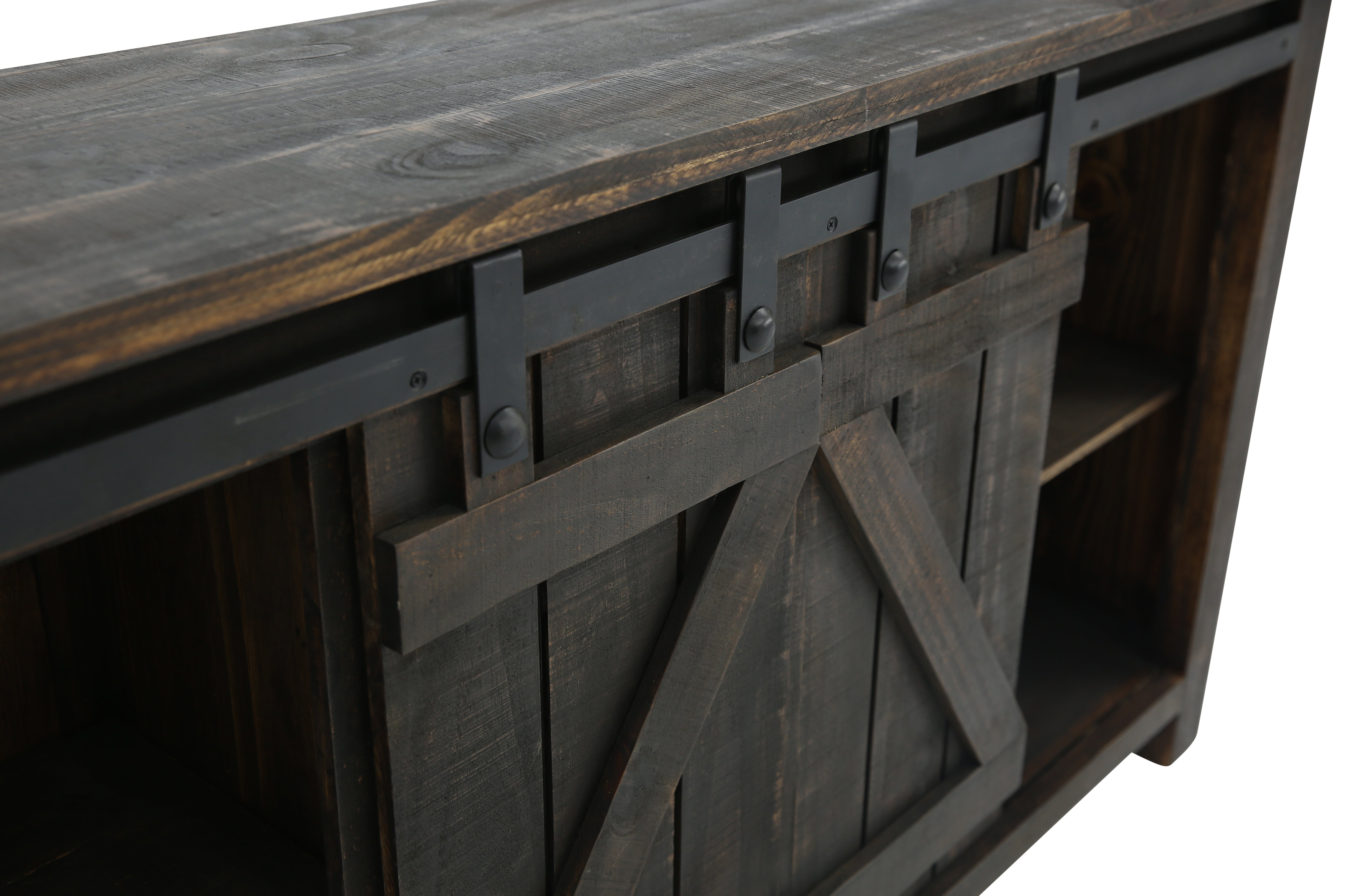 Sterling Barn Door Media Console - Rough Antique - Additional View 4