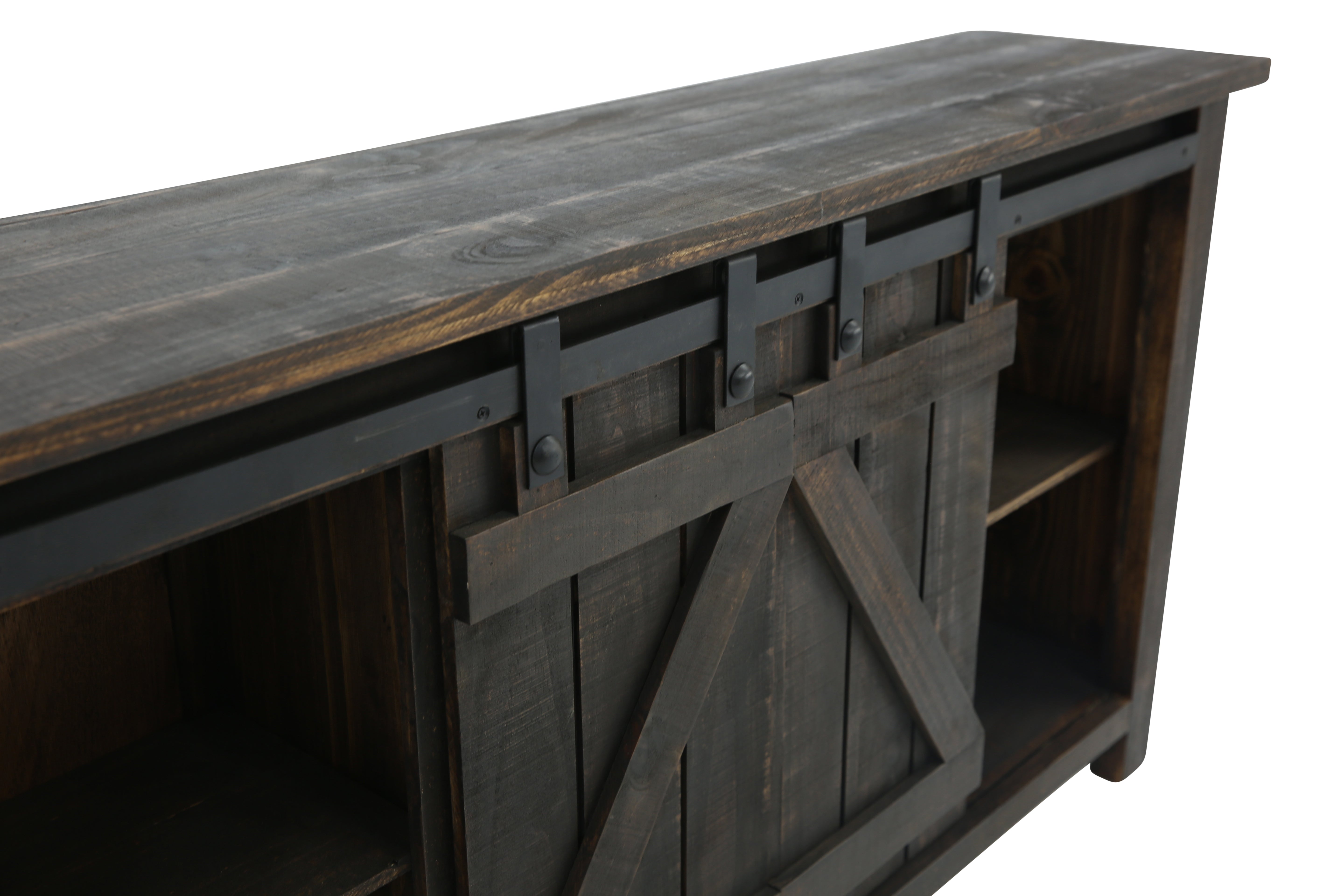 Sterling Barn Door Media Console - Rough Antique - Additional View 5