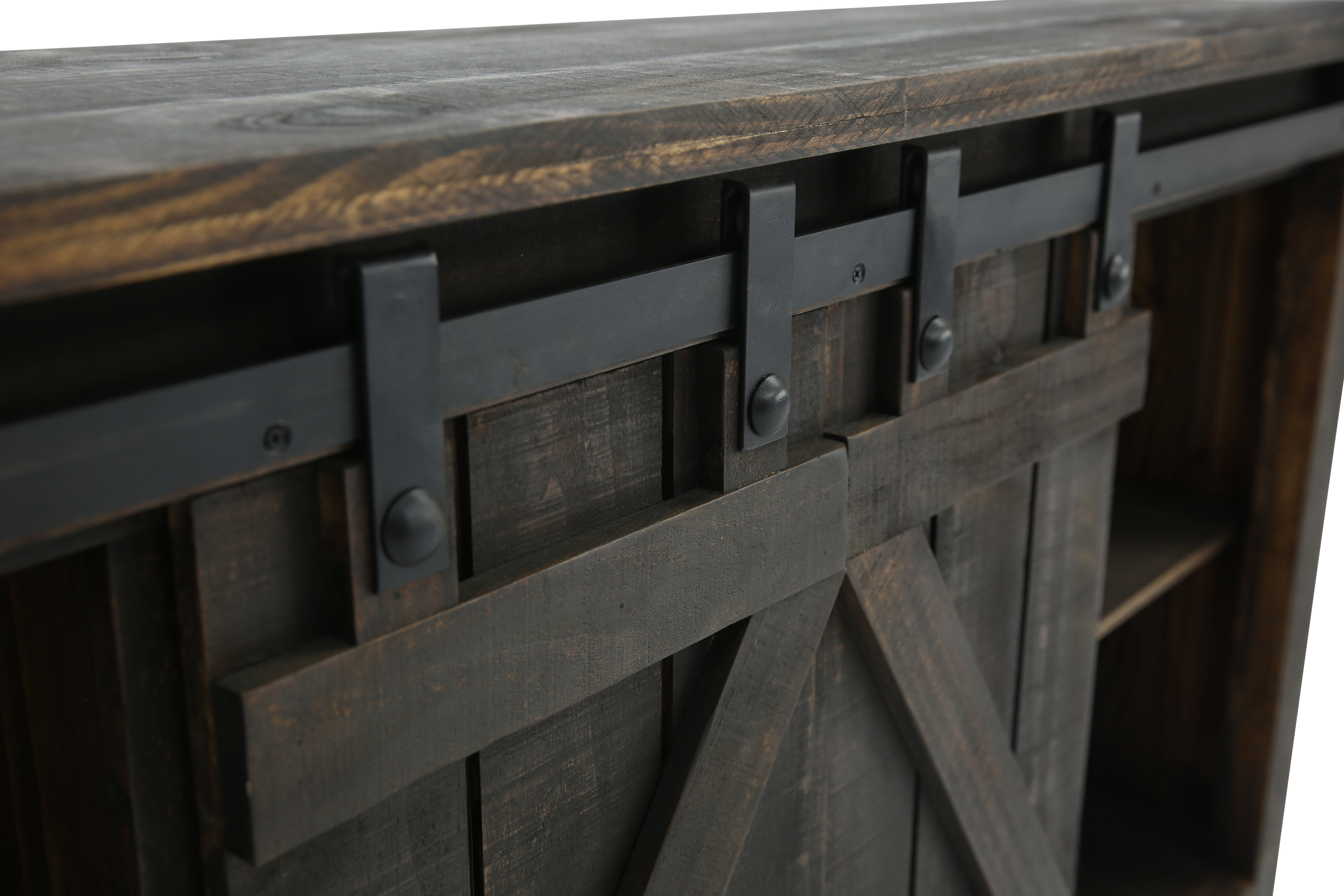 Sterling Barn Door Media Console - Rough Antique - Additional View 7