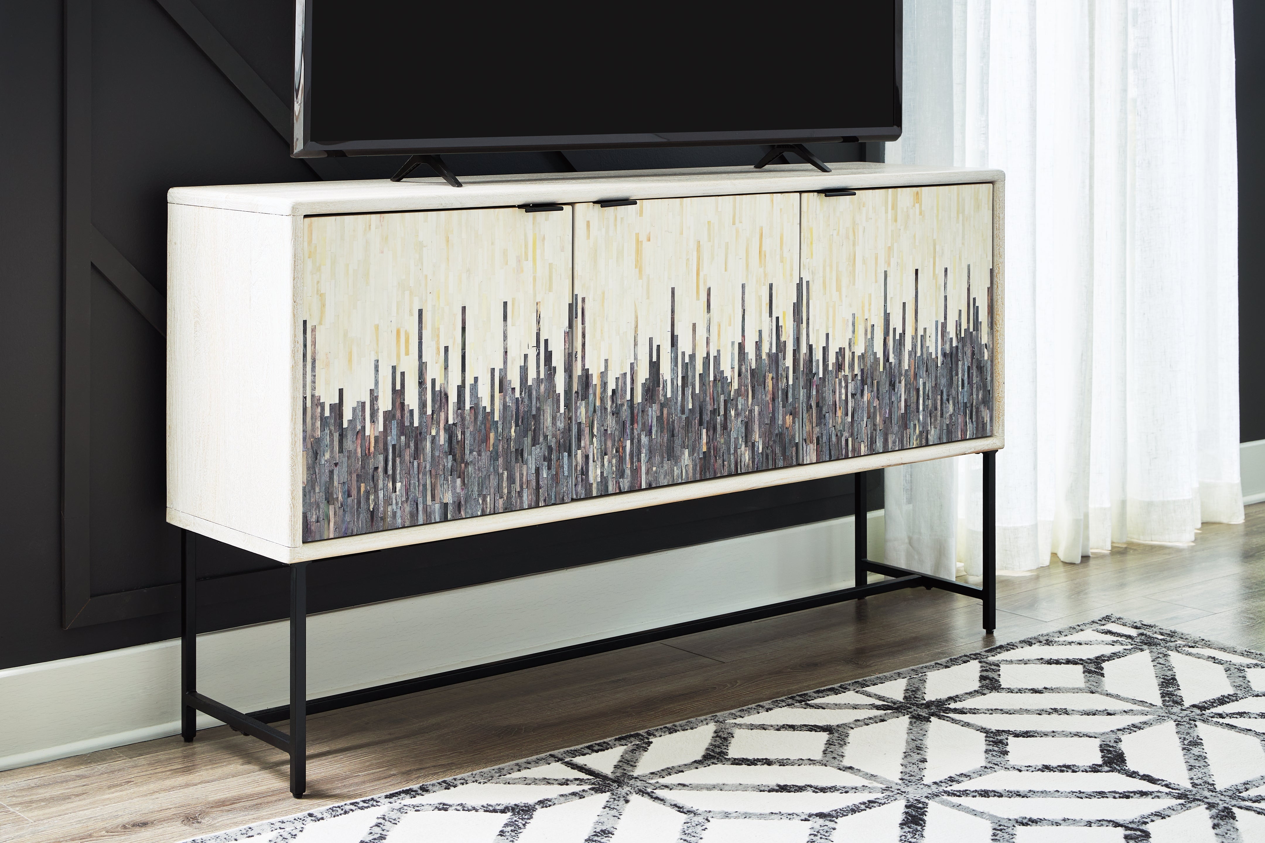 Ashley Furniture - FREYTON ACCENT CABINET - White Wood - Cabinets - Additional View 5
