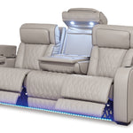 Ashley Furniture - Boyington Power Sofa With Massage, Heat, And Led Lighting - Gray - Leather Match - Sofas - Additional View 2