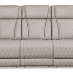 Ashley Furniture - Boyington Power Sofa With Massage, Heat, And Led Lighting - Gray - Leather Match - Sofas - Additional View 4