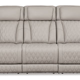 Ashley Furniture - Boyington Power Sofa With Massage, Heat, And Led Lighting - Gray - Leather Match - Sofas - Additional View 4