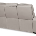 Ashley Furniture - Boyington Power Sofa With Massage, Heat, And Led Lighting - Gray - Leather Match - Sofas - Additional View 6