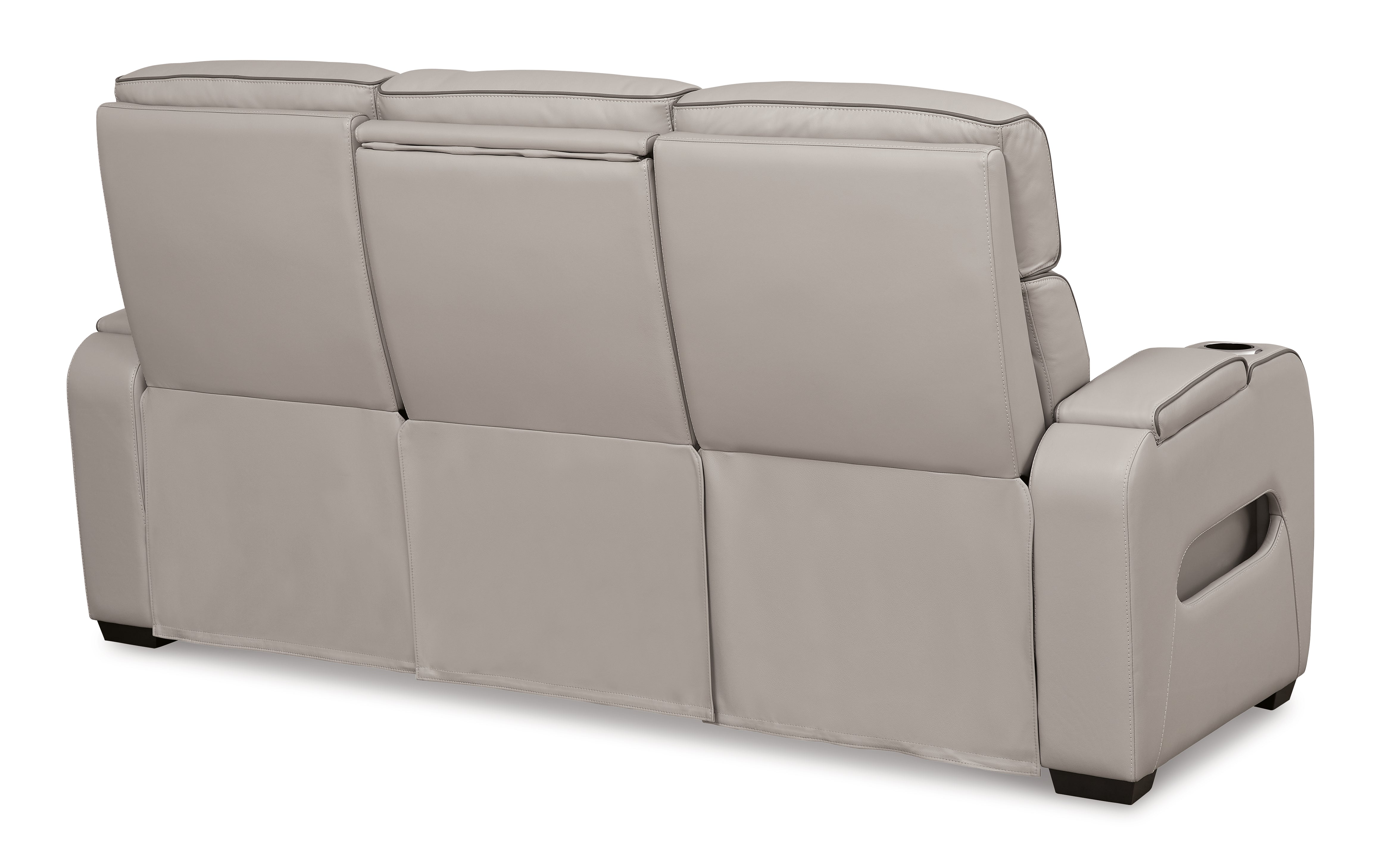 Ashley Furniture - Boyington Power Sofa With Massage, Heat, And Led Lighting - Gray - Leather Match - Sofas - Additional View 6