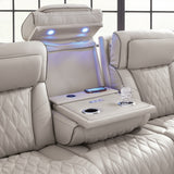 Ashley Furniture - Boyington Power Sofa With Massage, Heat, And Led Lighting - Gray - Leather Match - Sofas - Additional View 10
