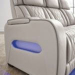 Ashley Furniture - Boyington Power Sofa With Massage, Heat, And Led Lighting - Gray - Leather Match - Sofas - Additional View 11