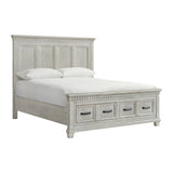 Elements International - Mccoy King Bed - Antique White - Wood - Beds