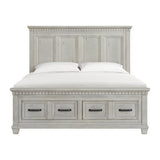 Elements International - Mccoy King Bed - Antique White - Wood - Beds - Additional View 2