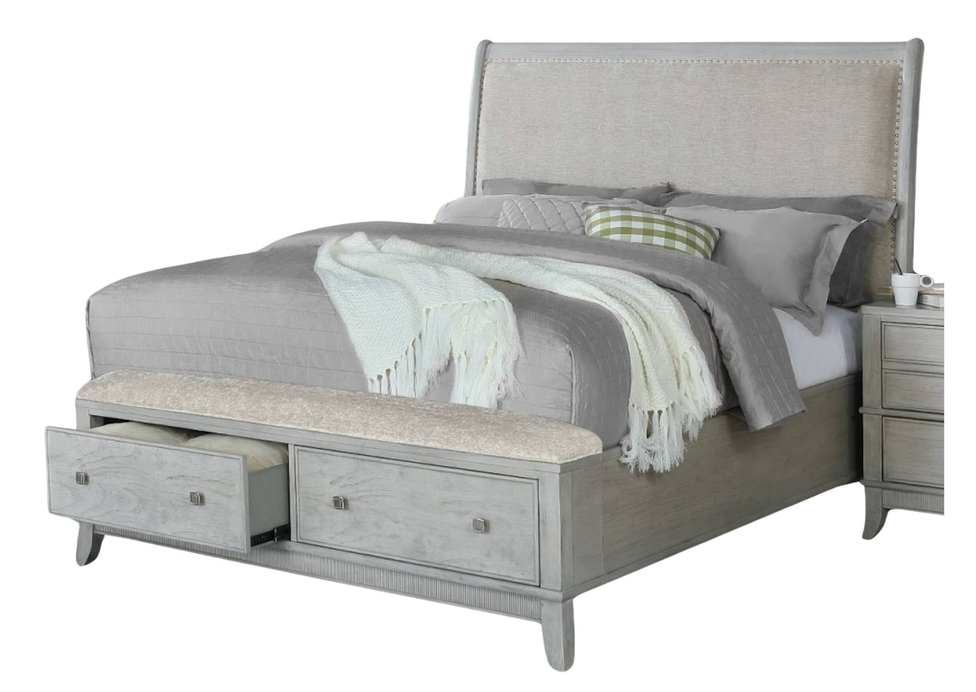 Mindi King Bed - Washed