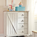 Ashley Furniture - WILLOWTON DRESSING CHEST - Beige Wood - Chests - Additional View 1