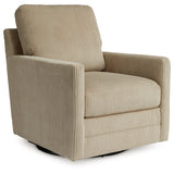 Ashley Furniture - Icaman Swivel Chair - Sand - Beige Fabric - Chairs