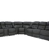 Haygen 3 Piece Power Sectional - Charcoal - Additional View 1