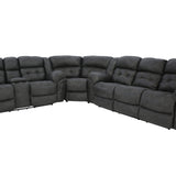 Haygen 3 Piece Power Sectional - Charcoal - Additional View 4