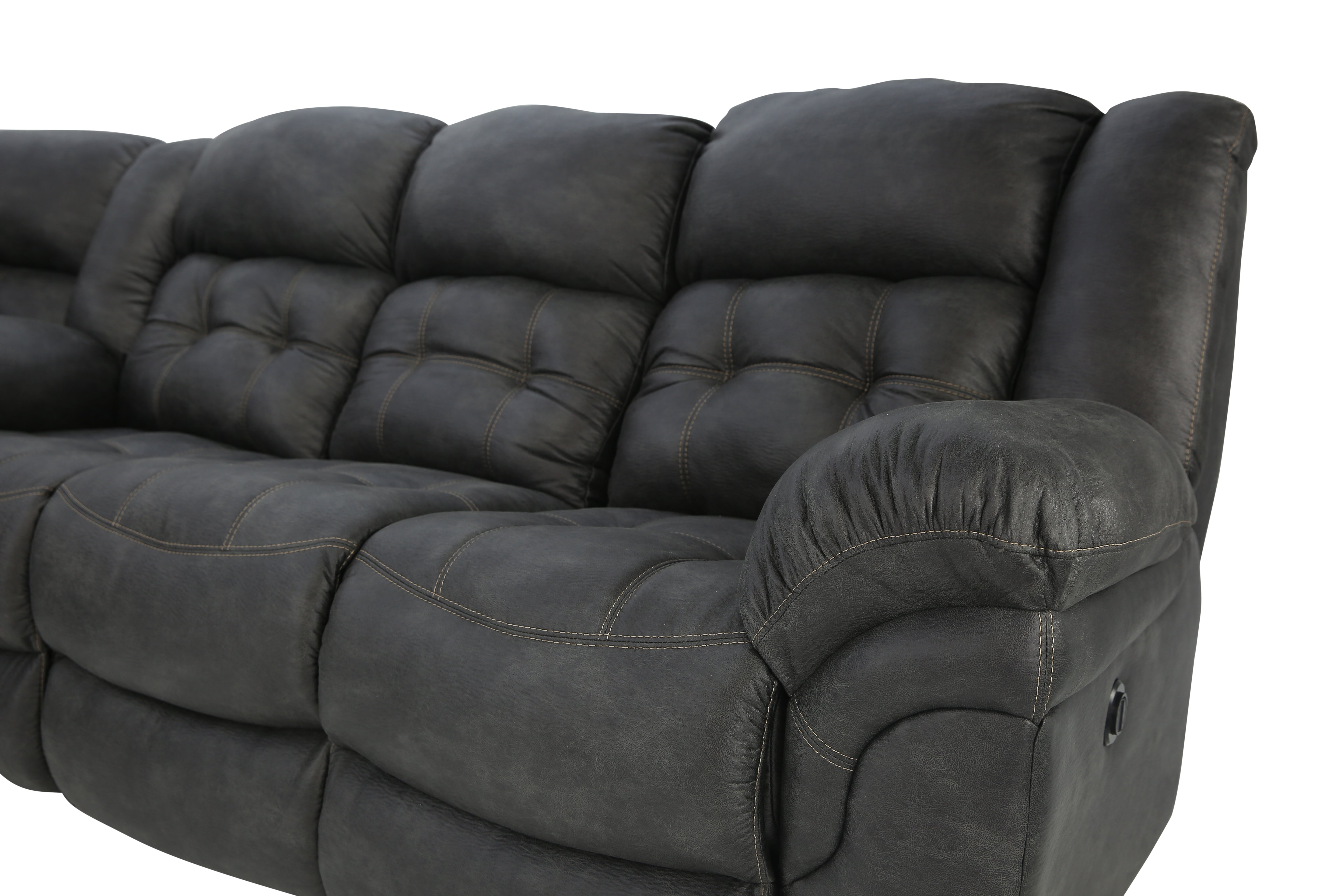 Haygen 3 Piece Power Sectional - Charcoal - Additional View 6