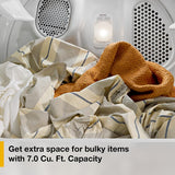 WHIRLPOOL WHITE 7.0CU ELECTRIC DRYER WITH SENSOR DRY AND WRINKLE SHIELD - Metal - Dryers - Additional View 8