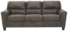 Ashley Furniture - NAVI SMOKE SOFA - Dark Gray Faux Leather - Sofas