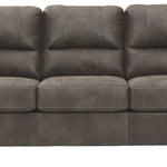 Ashley Furniture - NAVI SMOKE SOFA - Dark Gray Faux Leather - Sofas