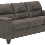 Ashley Furniture - NAVI SMOKE SOFA - Dark Gray Faux Leather - Sofas - Additional View 2
