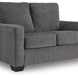 Ashley Furniture - Rannis Twin Sofa Sleeper - Pewter - Dark Gray Fabric - Sofas - Additional View 3