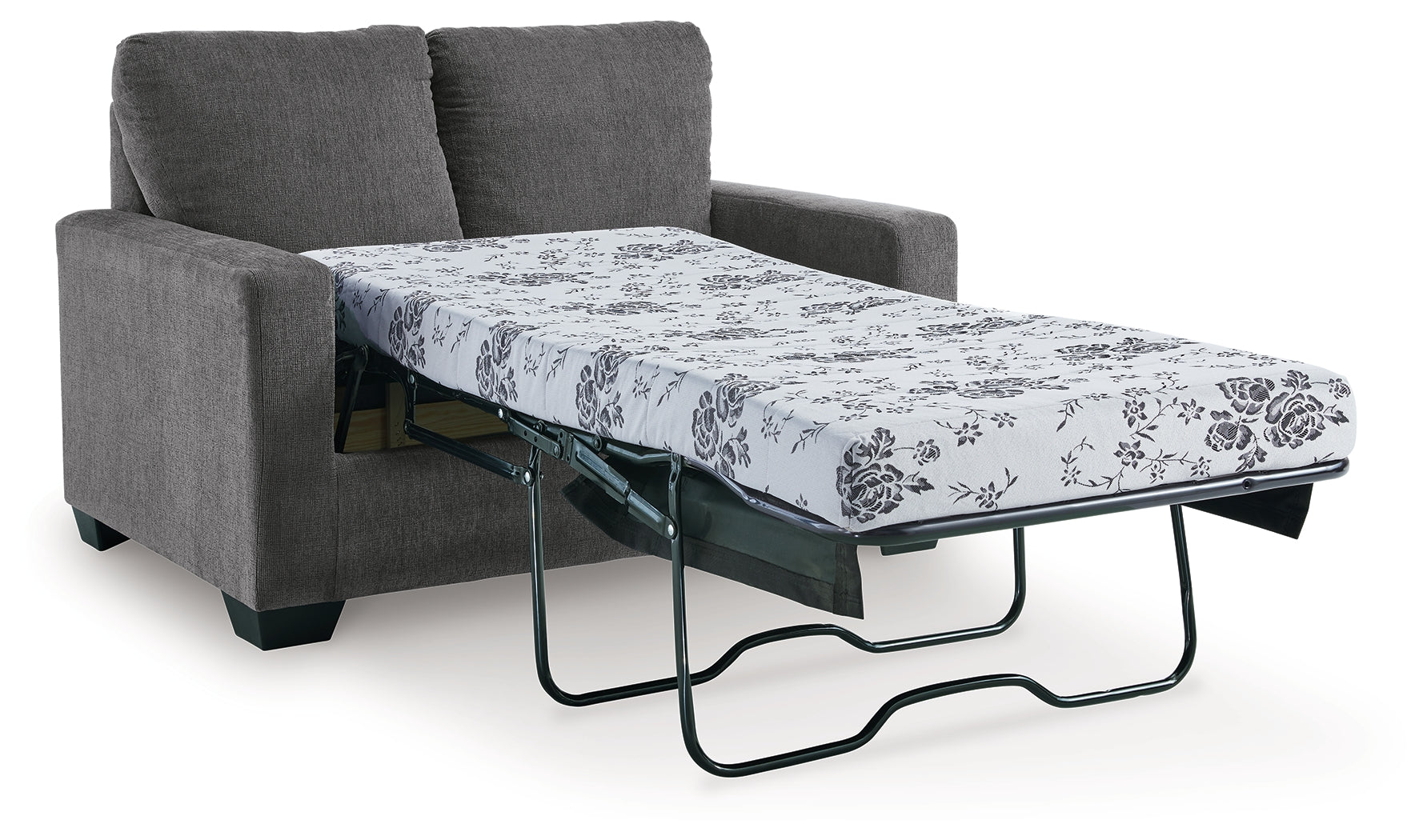 Ashley Furniture - Rannis Twin Sofa Sleeper - Pewter - Dark Gray Fabric - Sofas - Additional View 4