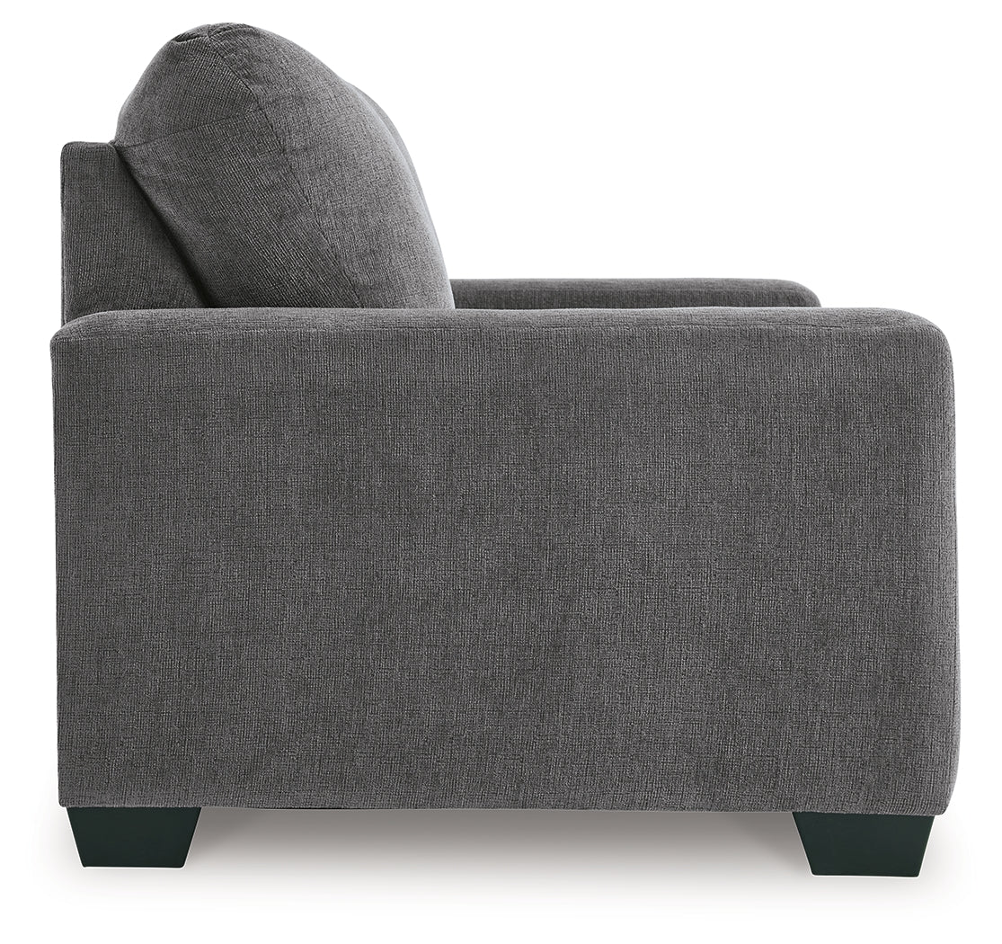 Ashley Furniture - Rannis Twin Sofa Sleeper - Pewter - Dark Gray Fabric - Sofas - Additional View 5