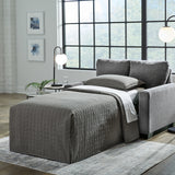 Ashley Furniture - Rannis Twin Sofa Sleeper - Pewter - Dark Gray Fabric - Sofas - Additional View 7