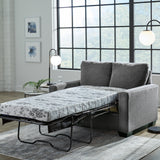 Ashley Furniture - Rannis Twin Sofa Sleeper - Pewter - Dark Gray Fabric - Sofas - Additional View 8