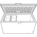 GE WHITE 15.7CU MANUAL DEFROST CHEST FREEZER - Freezers - Additional View 9