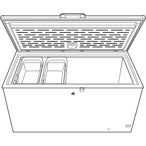 GE WHITE 15.7CU MANUAL DEFROST CHEST FREEZER - Freezers - Additional View 9