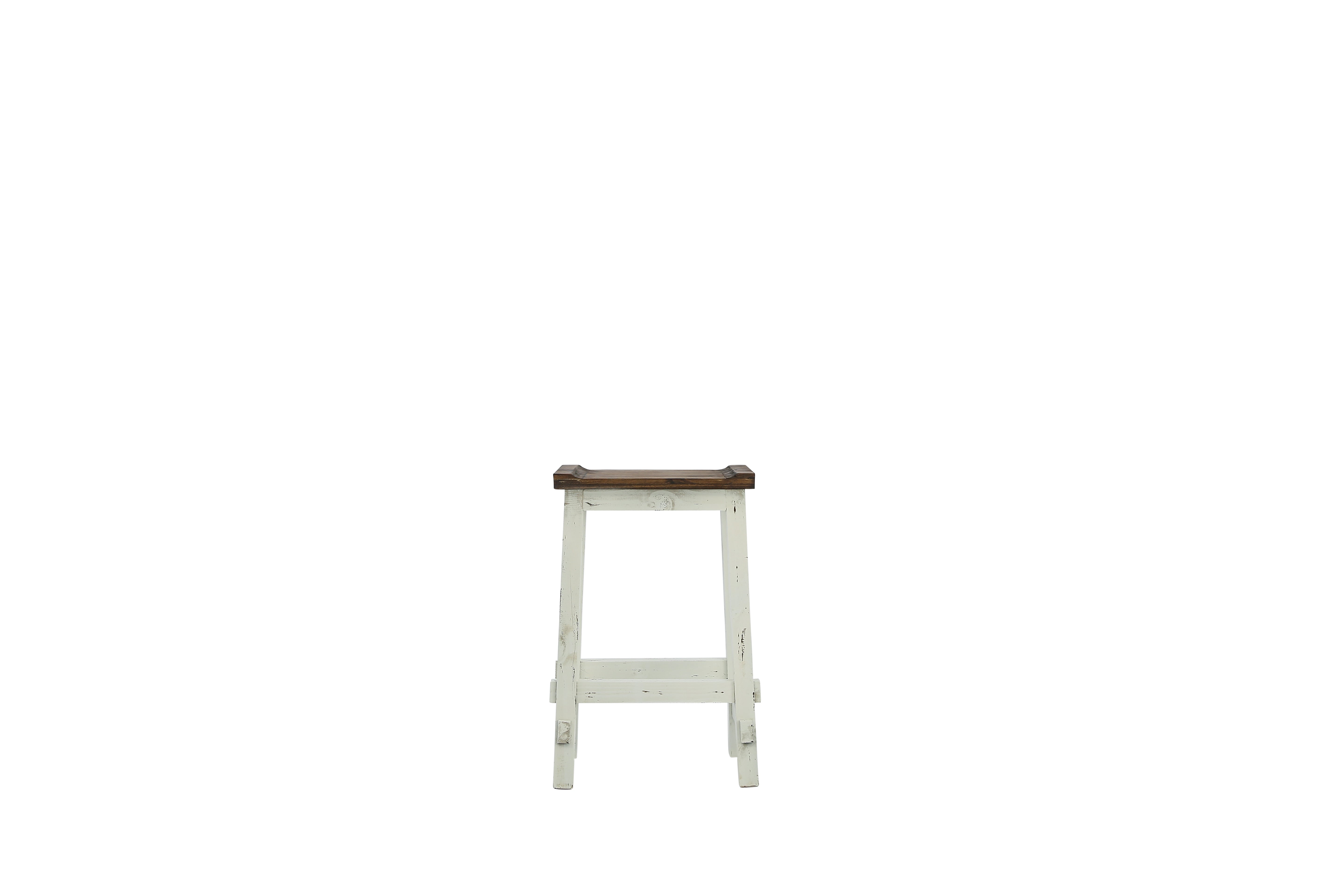 Lawman 30" Saddle Stool - White