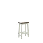 Lawman 30" Saddle Stool - White - Additional View 1
