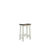 Lawman 30" Saddle Stool - White - Additional View 1