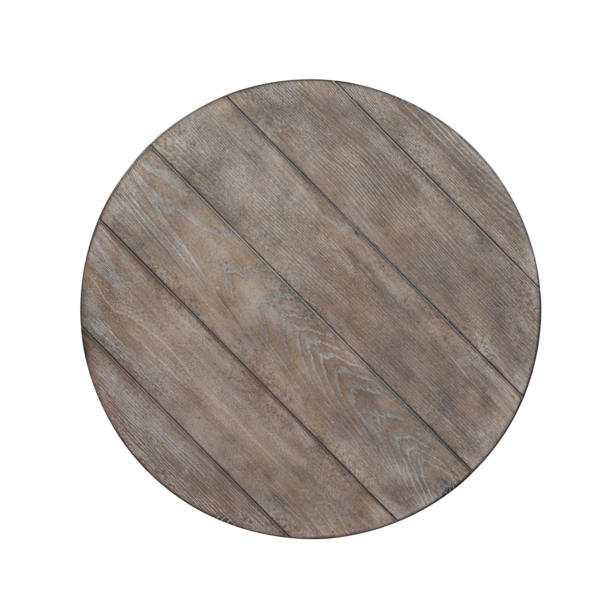 Liberty Furniture - SEDONA ROUND END TABLE - White|Dark Brown Wood - Tables - Additional View 3