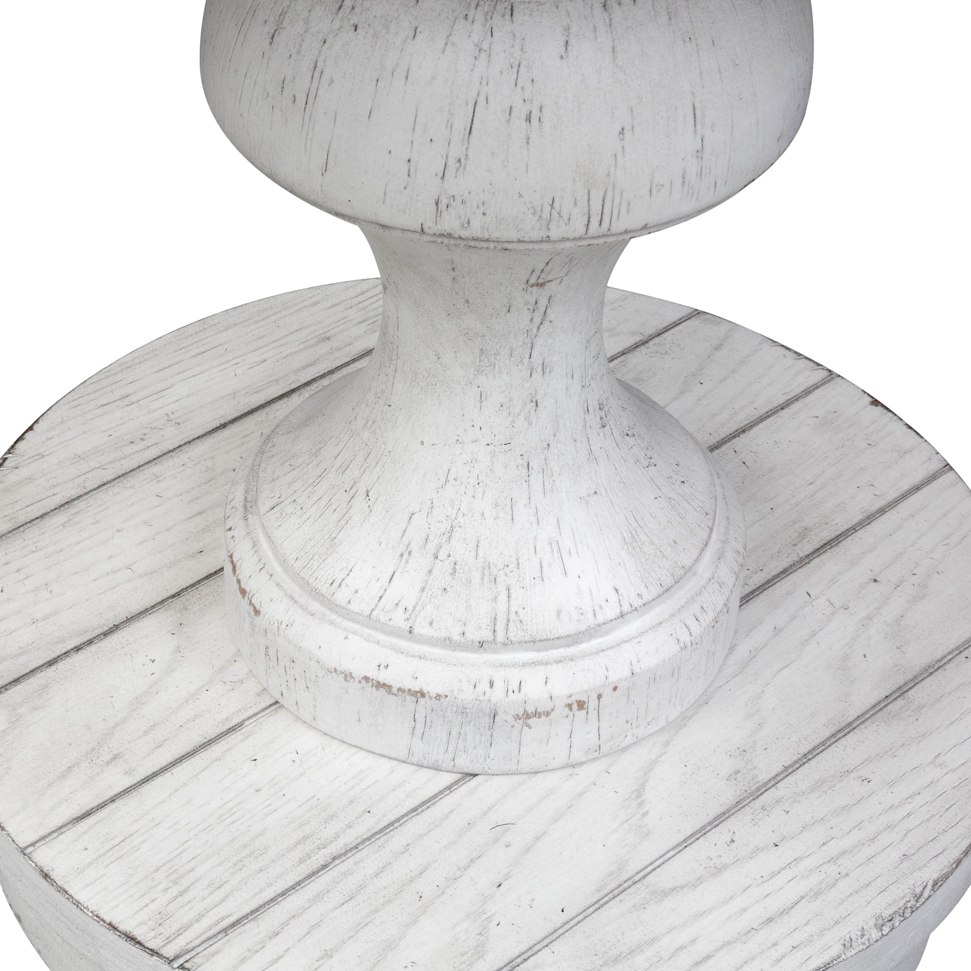 Liberty Furniture - SEDONA ROUND END TABLE - White|Dark Brown Wood - Tables - Additional View 4