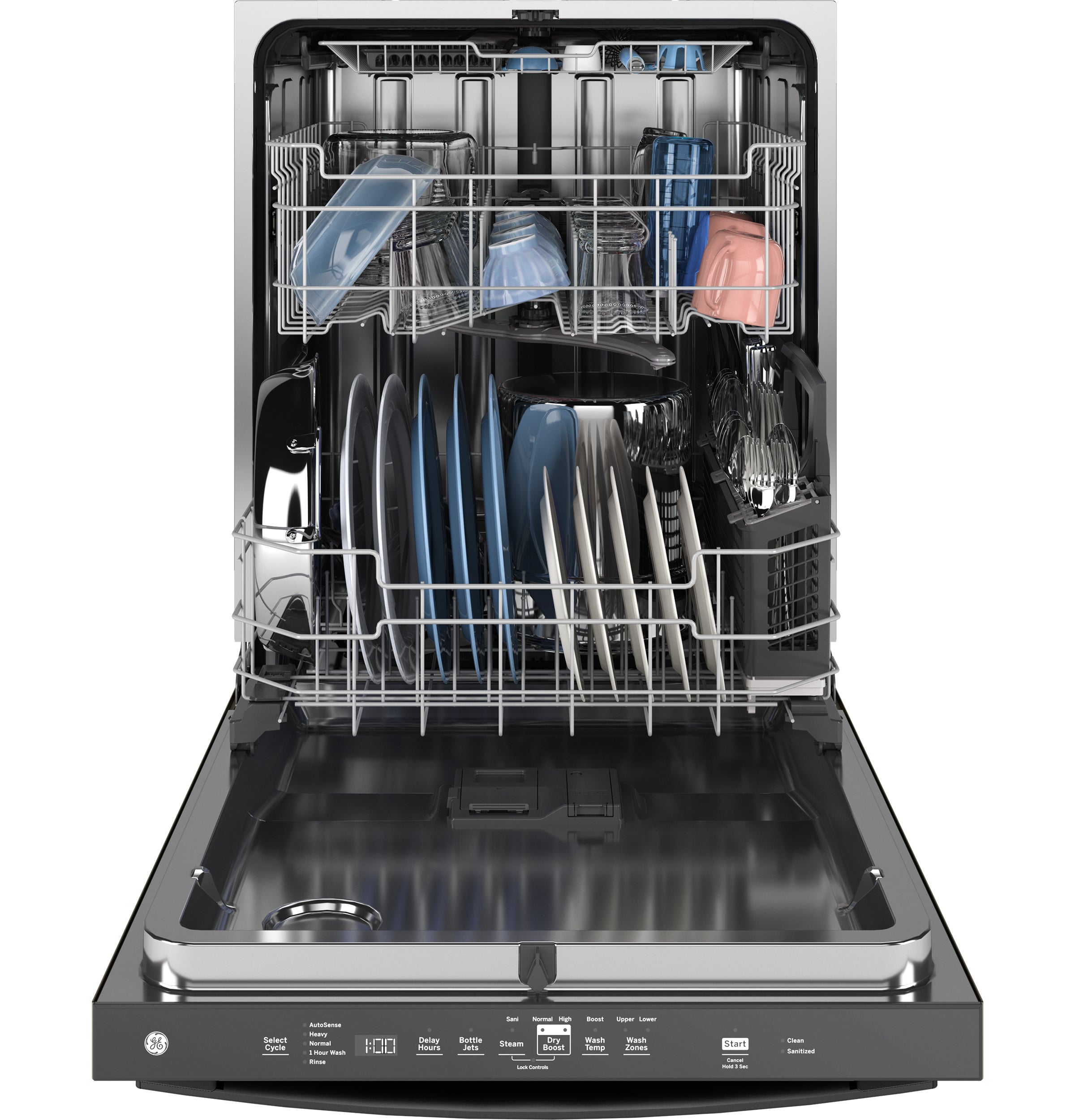 GE BLACK TOP CONTROL STAINLESS STEEL INTERIOR DISHWASHER - Dishwashers - Additional View 1