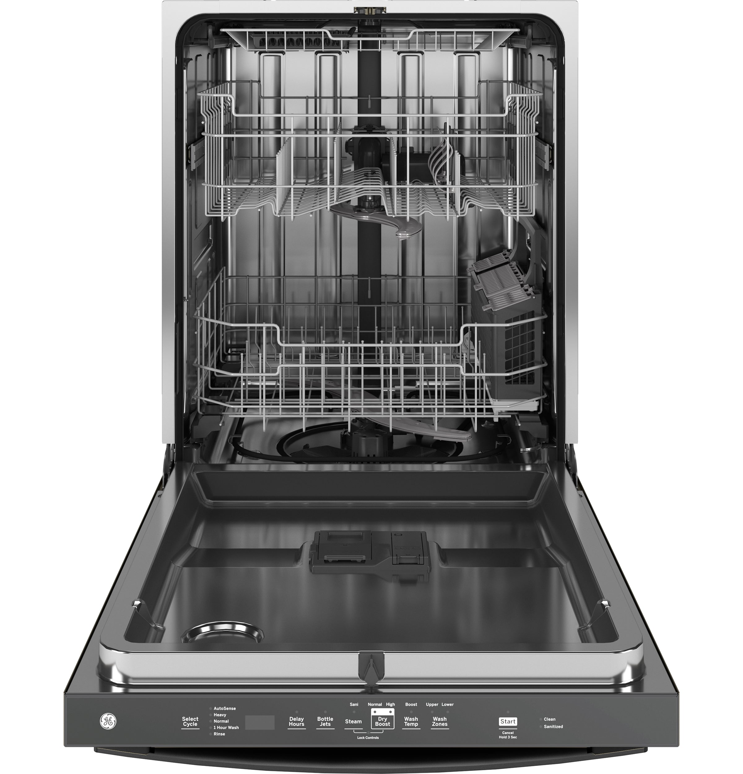 GE BLACK TOP CONTROL STAINLESS STEEL INTERIOR DISHWASHER - Dishwashers - Additional View 2