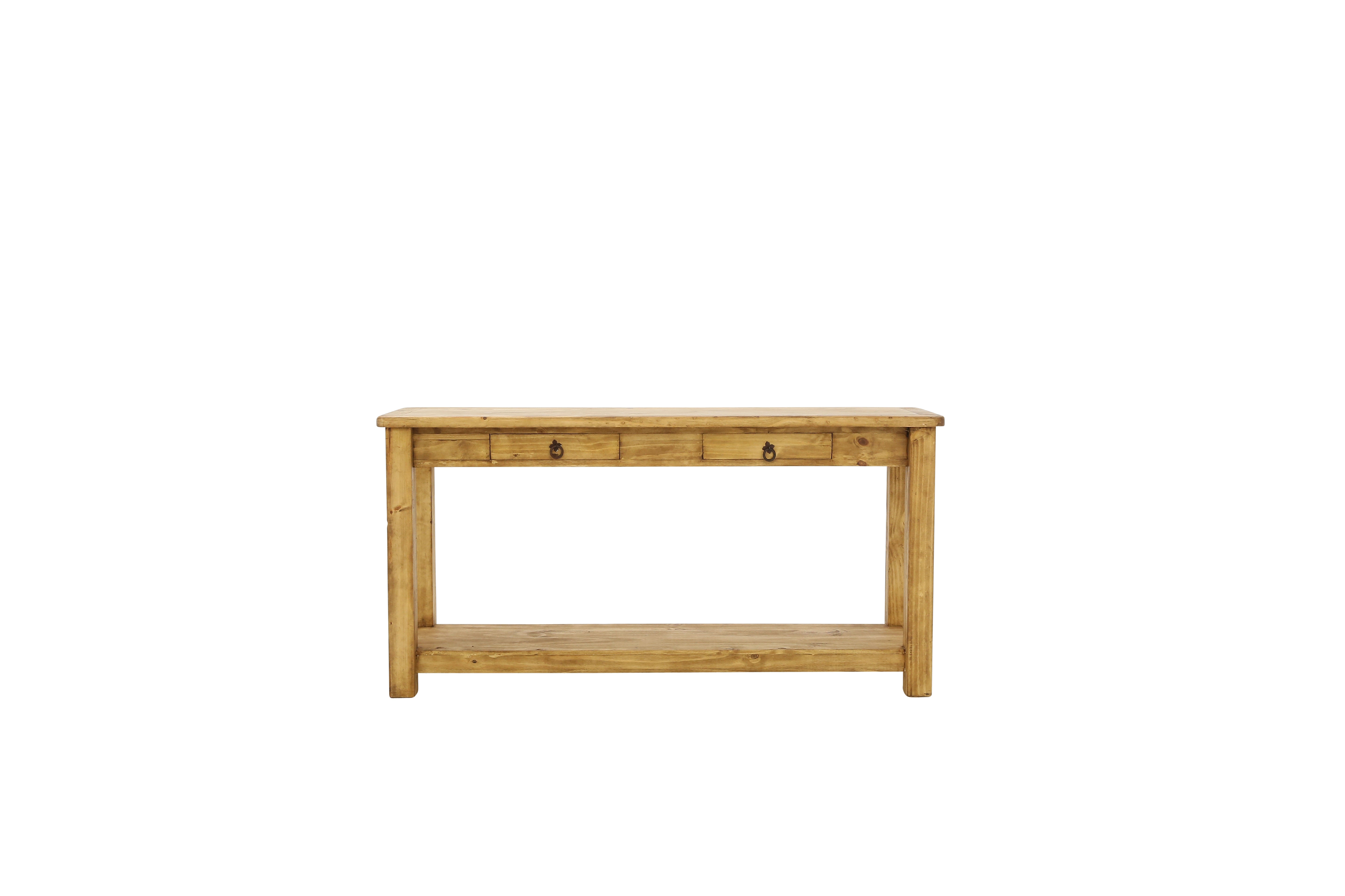 Lawman Sofa Table - Light Wax