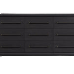 Bernards - Elure 9-Drawer Dresser - Black Wood - Dresser & Mirror