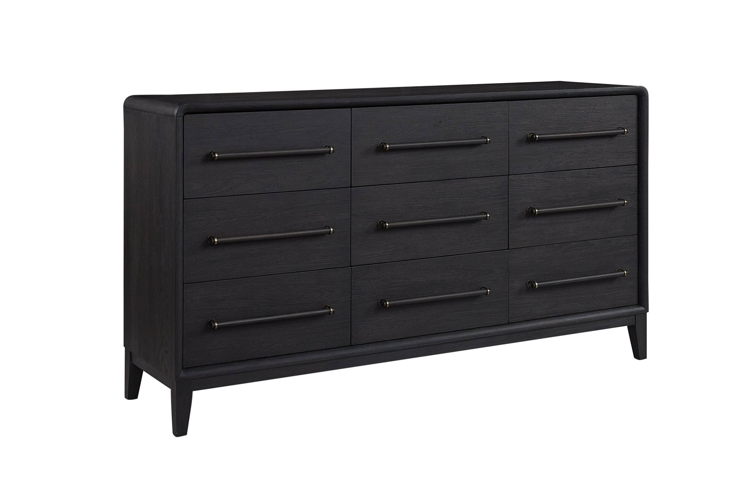 Bernards - Elure 9-Drawer Dresser - Black Wood - Dresser & Mirror - Additional View 1